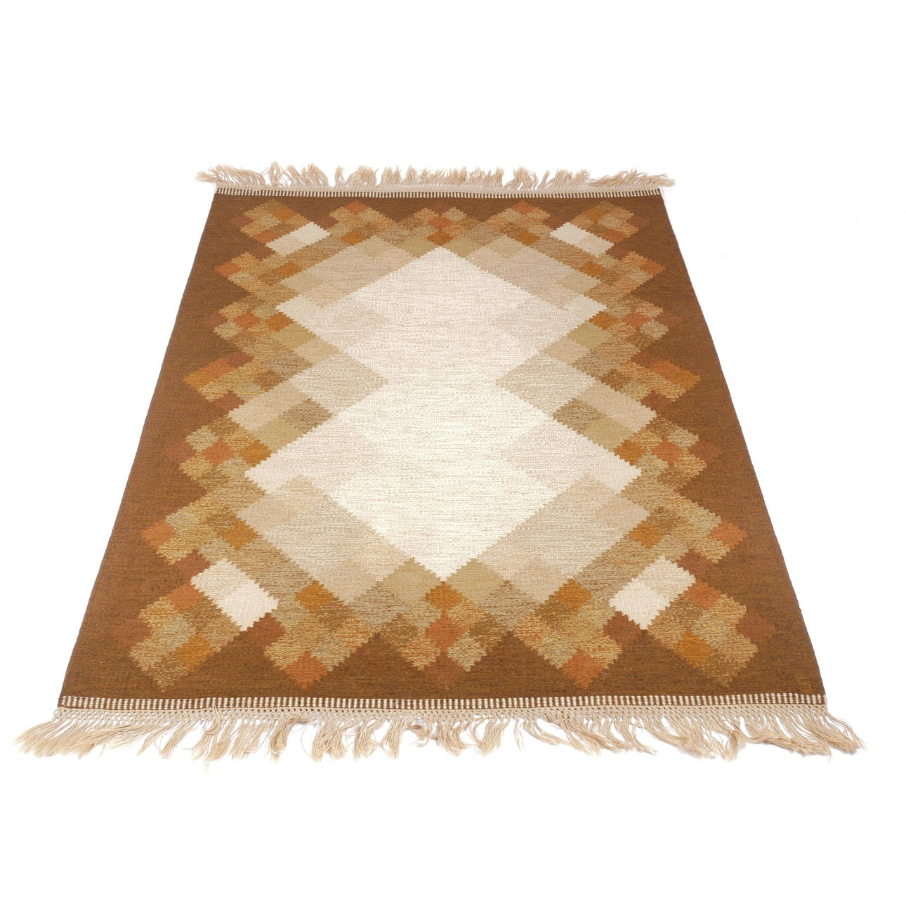 BRITA SVEFORS. A carpet, willow linen, “Opal”, monogram signed, 170x230 cm.