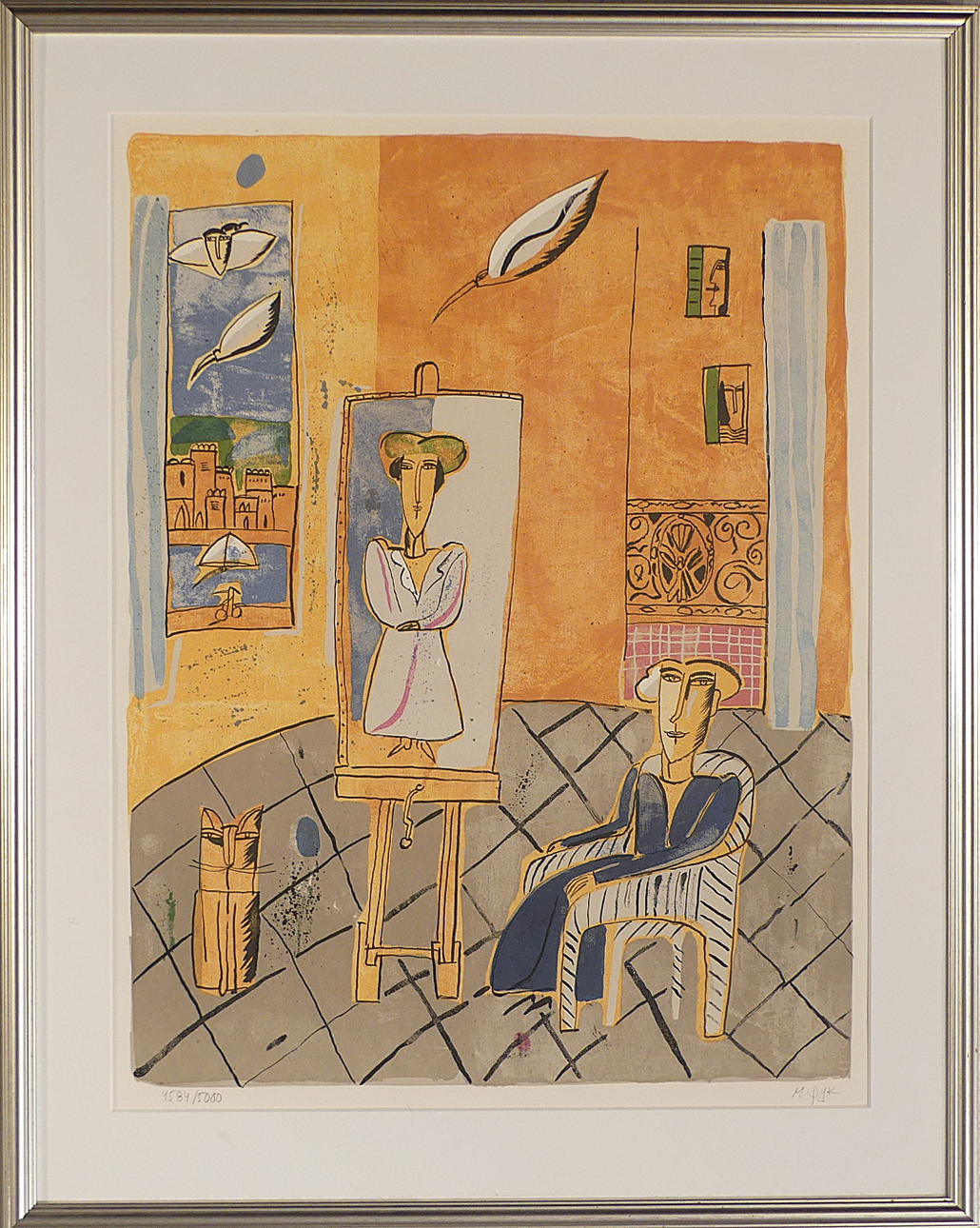 MADELEINE PYK. Farblithografie, 4584 /5000, signiert.