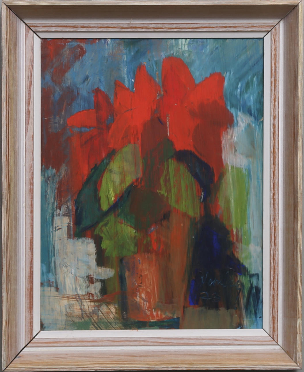 GUSTAF NESSBERG. Olja på pannå, signerad och daterad 73.