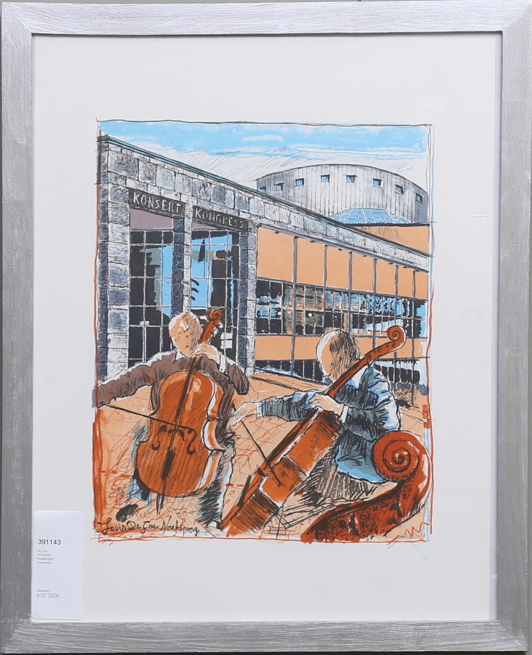 ALLAN HORSAK. Färglitografi, osignerad.