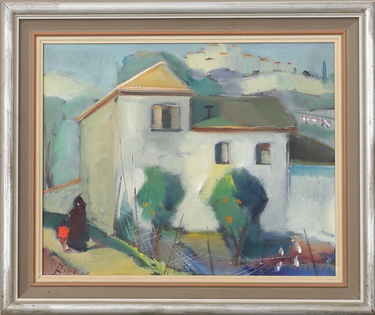 HANS RIPA. Motiv från sydeuropa, olja på duk, signerad Ripa.