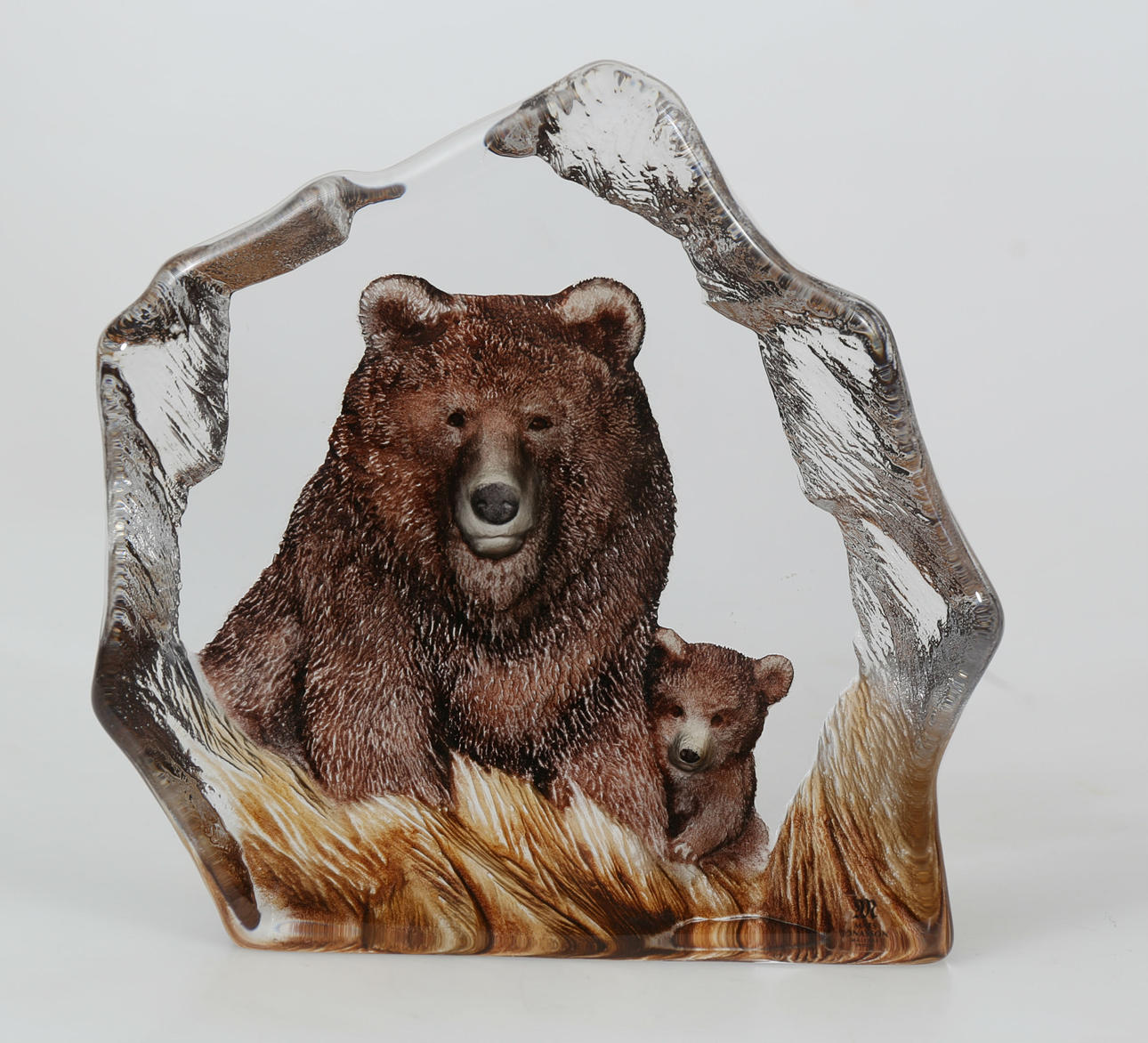 MATS JONASSON. Skulptur, glas, signerat, Målerås.