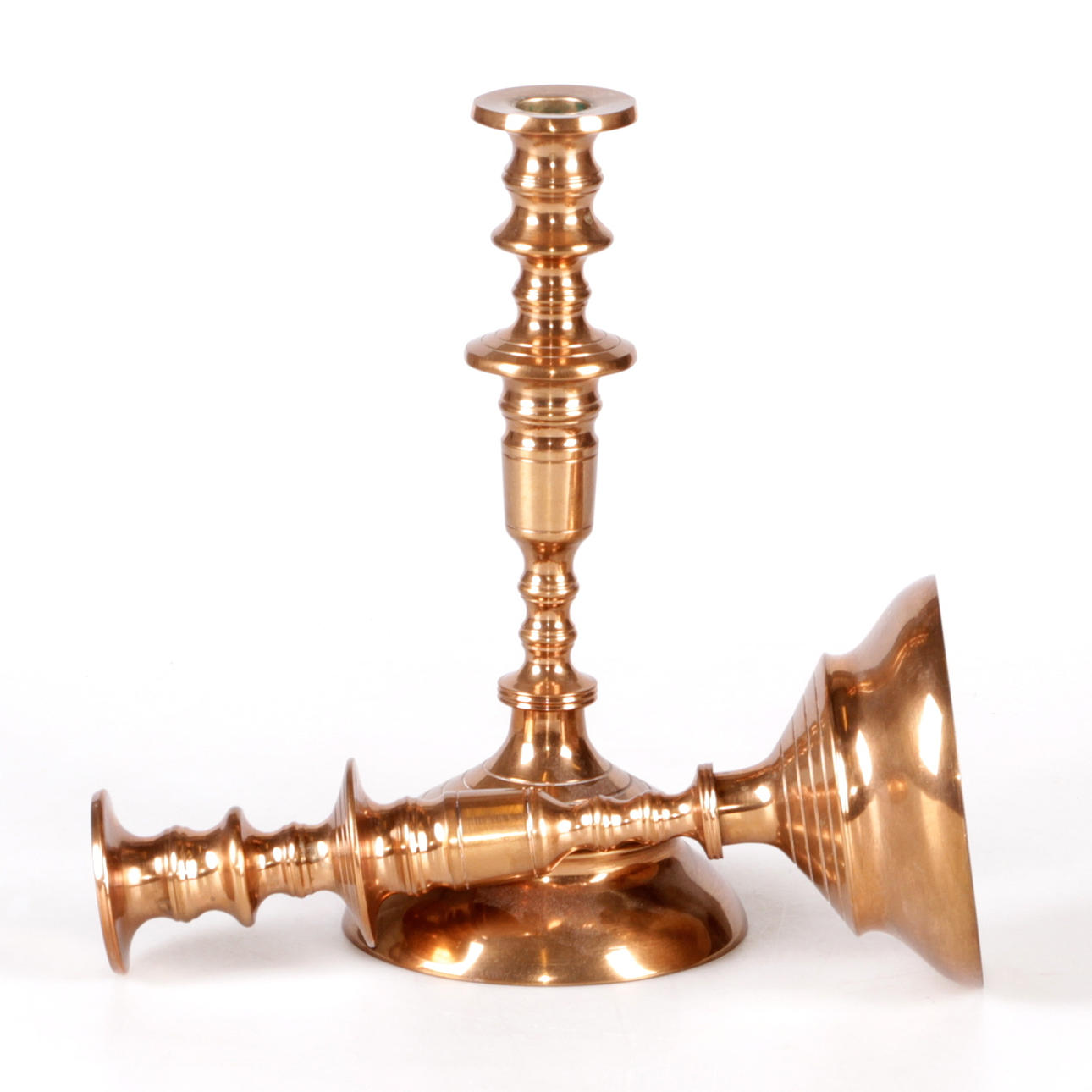 LJUSSTAKAR, ett par, malm, Ekbergs, 1900-tal.