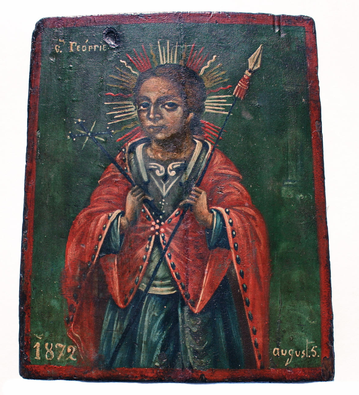 IKON, Great Martyr George, Rumänien omkring 1872.