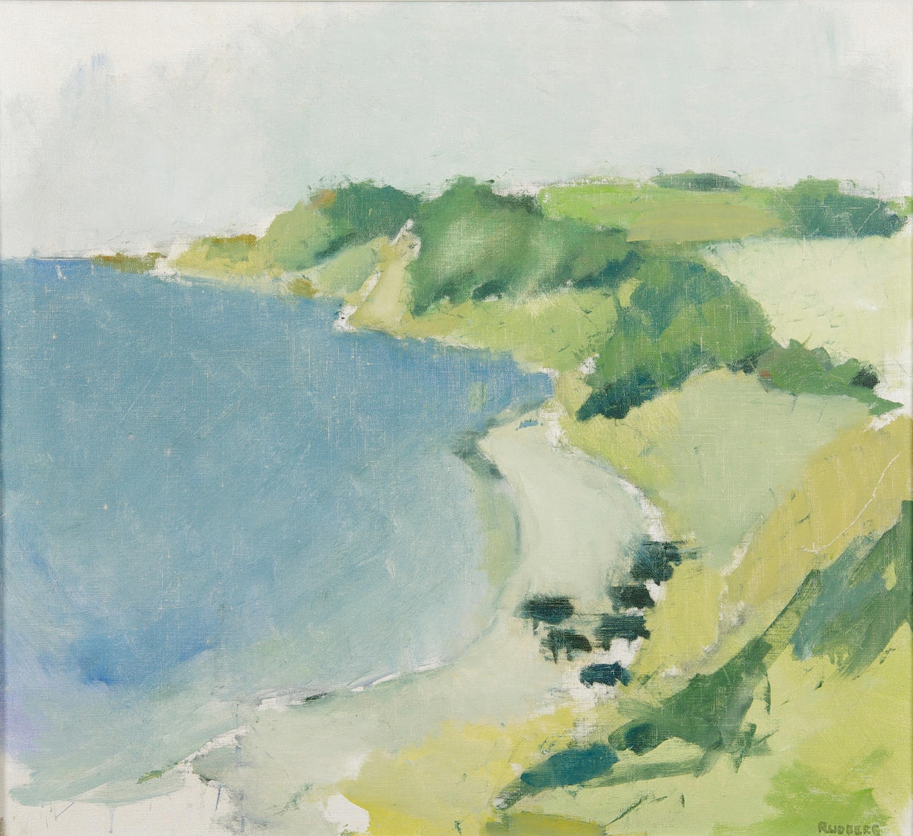 GUSTAV RUDBERG. Motiv från Ven, olja på duk, signerad Rudberg.