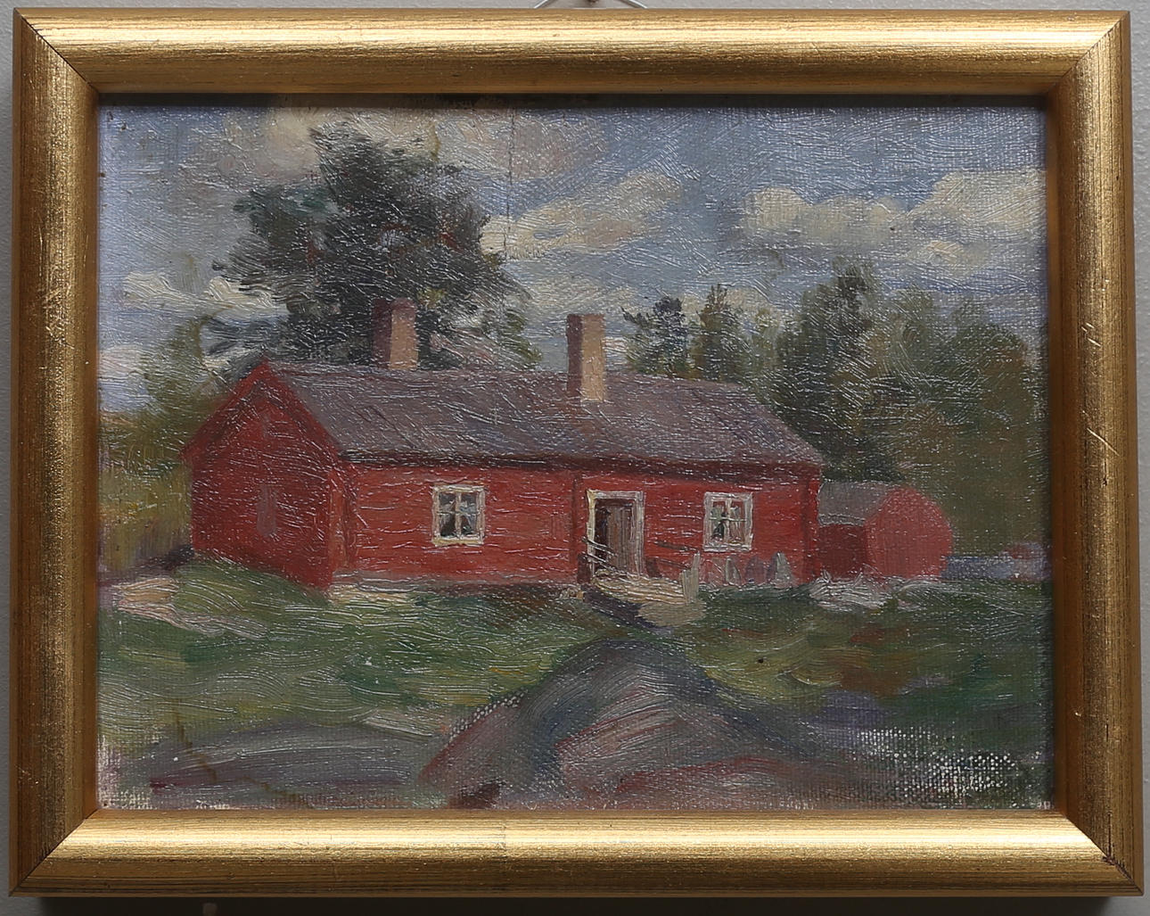 OIDENTIFIERAD KONSTNÄR. Olja på pannå, osignerad.