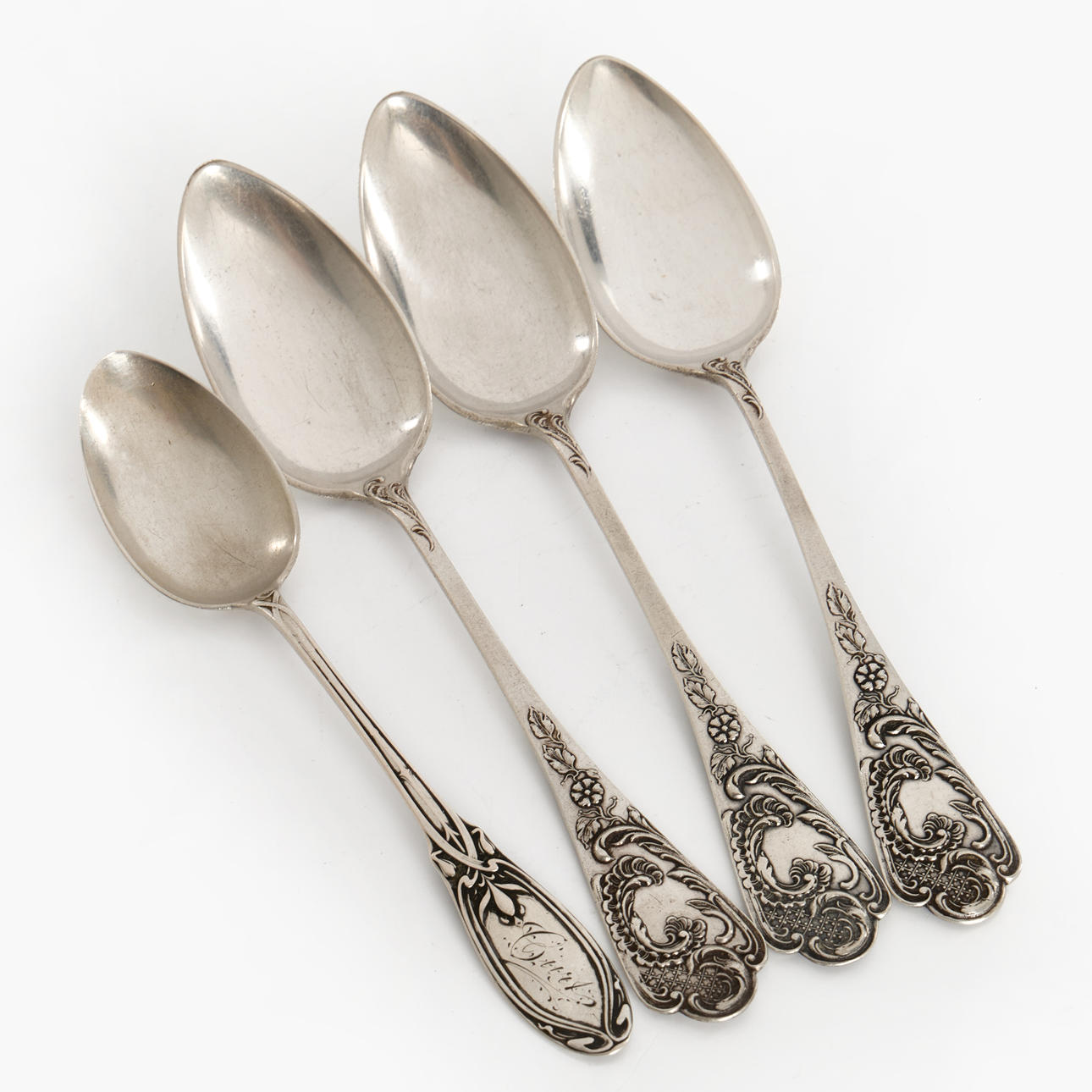 SPISESKEFULDE, TESKEFULD, sølv, stemplet 800.