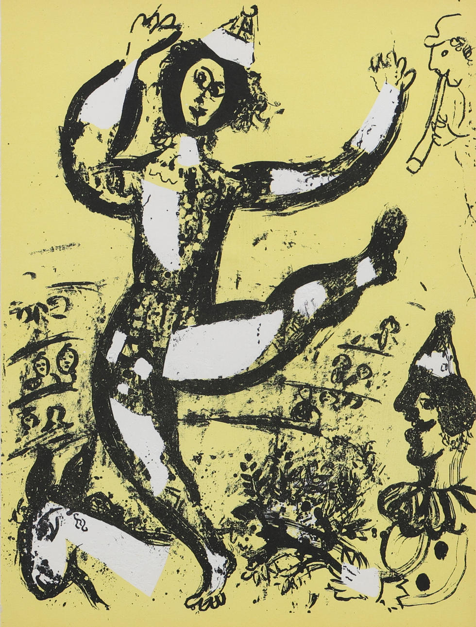 MARC CHAGALL. "Le Cirque", litografi, osignerad.