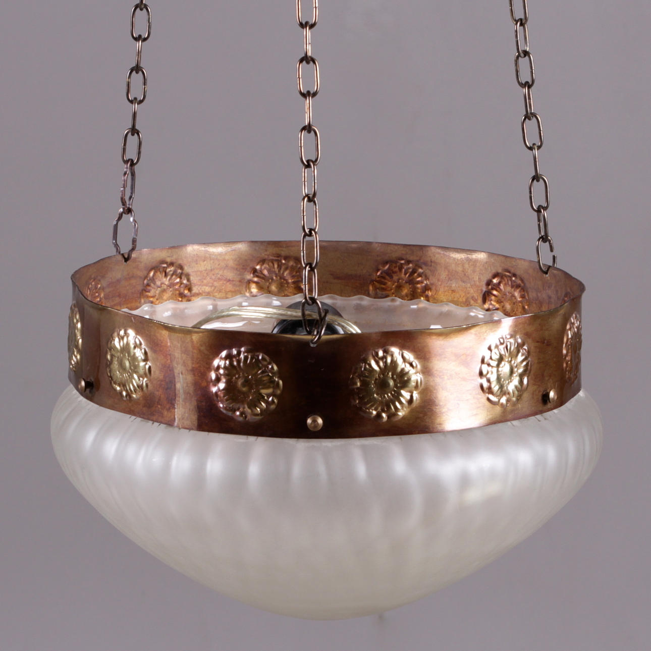 TAKARMATUR, koppar och glas, jugend, Konsthantverk AB, Tyringe, 1900-talets första kvartal.