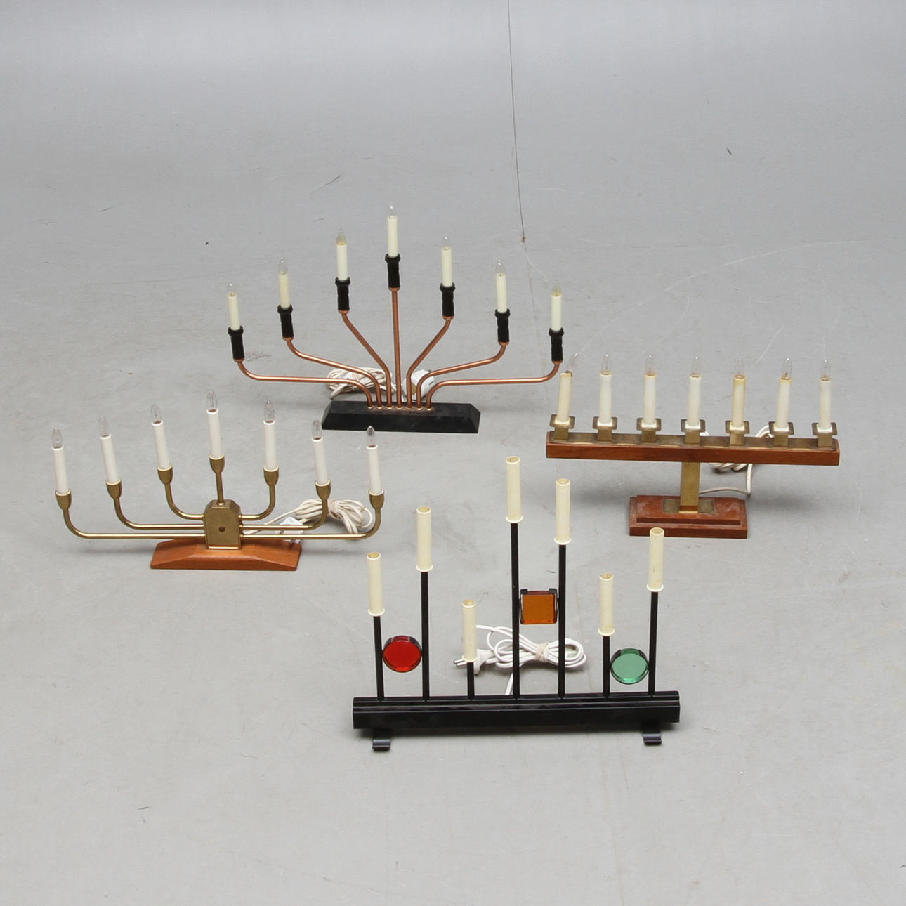 ADVENTSLJUSSTAKAR, 4 st, bl a Osram, omkring 1900-talets mitt.