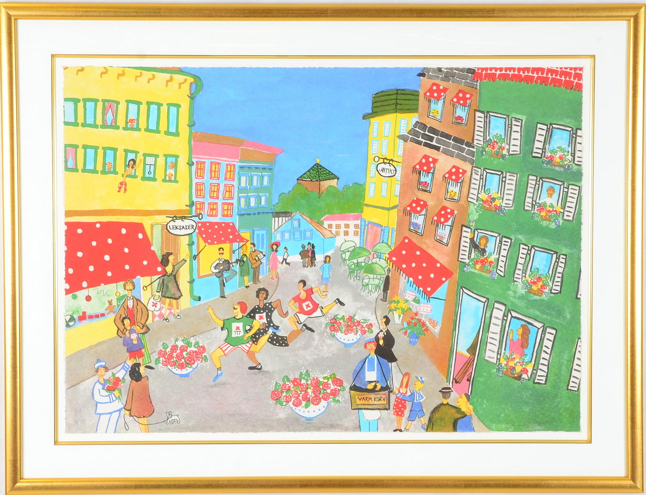 MARIKA LANG. Färglitografi.