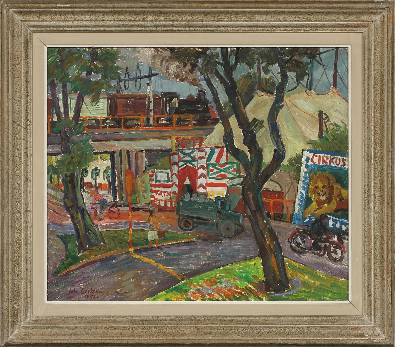 JOHN CARLSON. olja på pannå, sign o dat 1952.