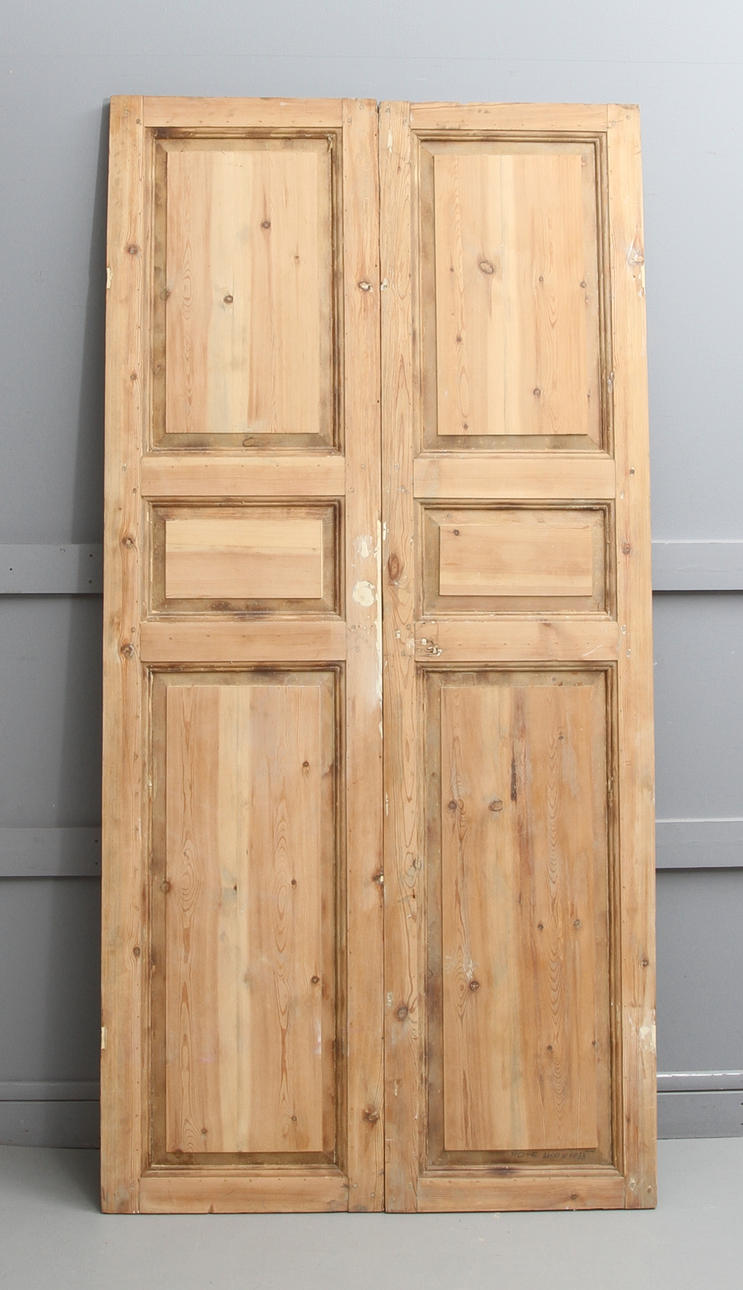 SPEGELDÖRRAR, 2 st, 18/1900-tal.