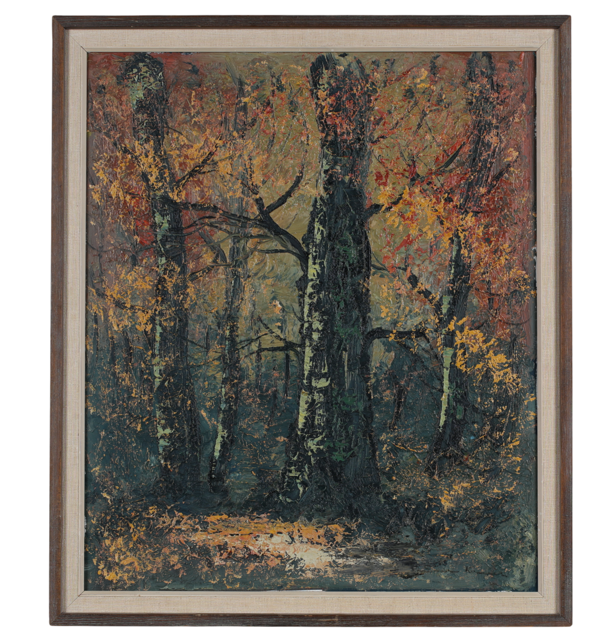 SIMON KRAMER. Autumn motif, oil on canvas, weakly signed.