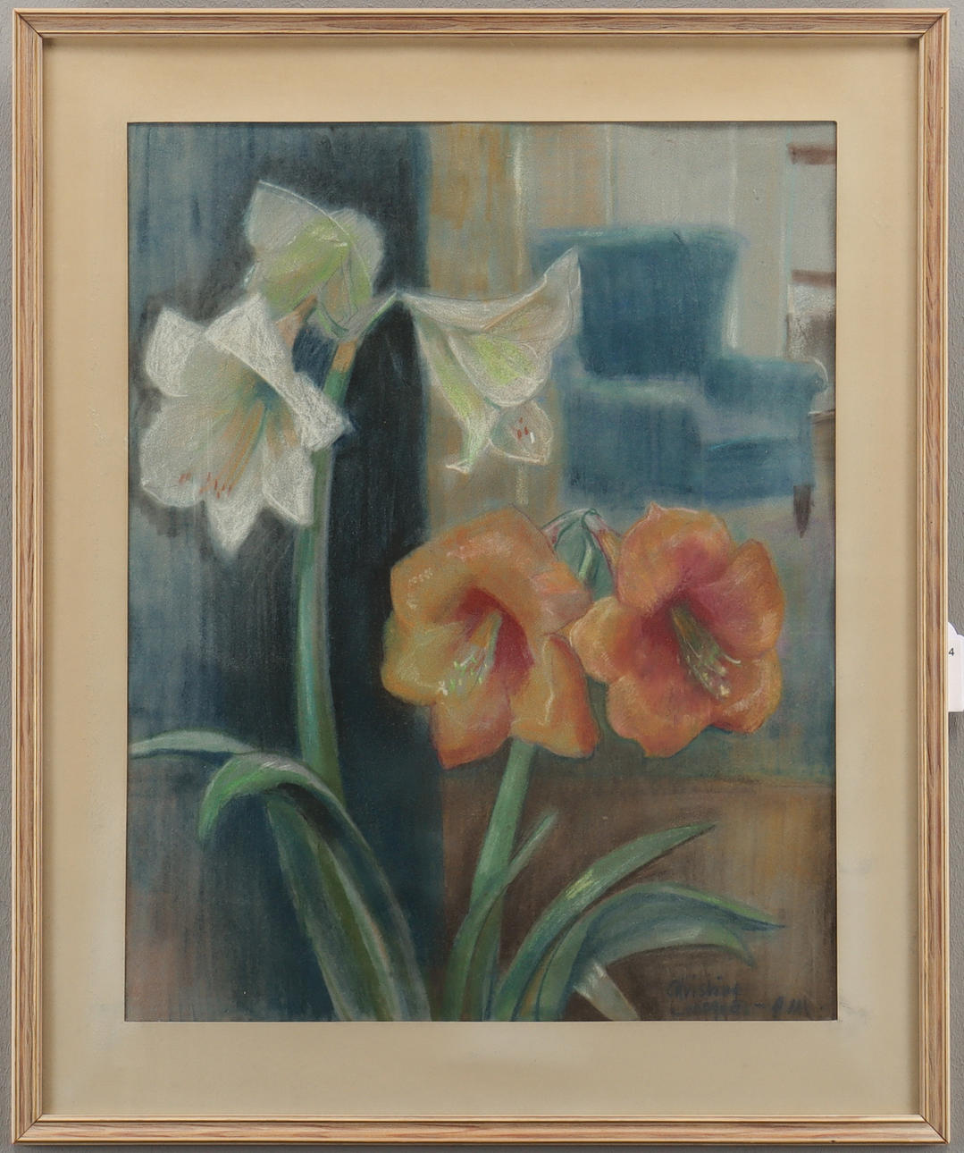 CHRISTINA LUNDGREN-ALM pastel, signed.
