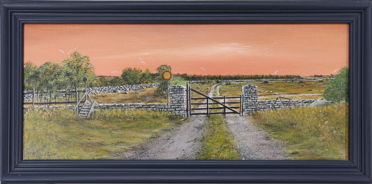 RICHARD WIKAR. "Mot Alvaret vid Eriksöre", olja på duk, signerad, 2005.