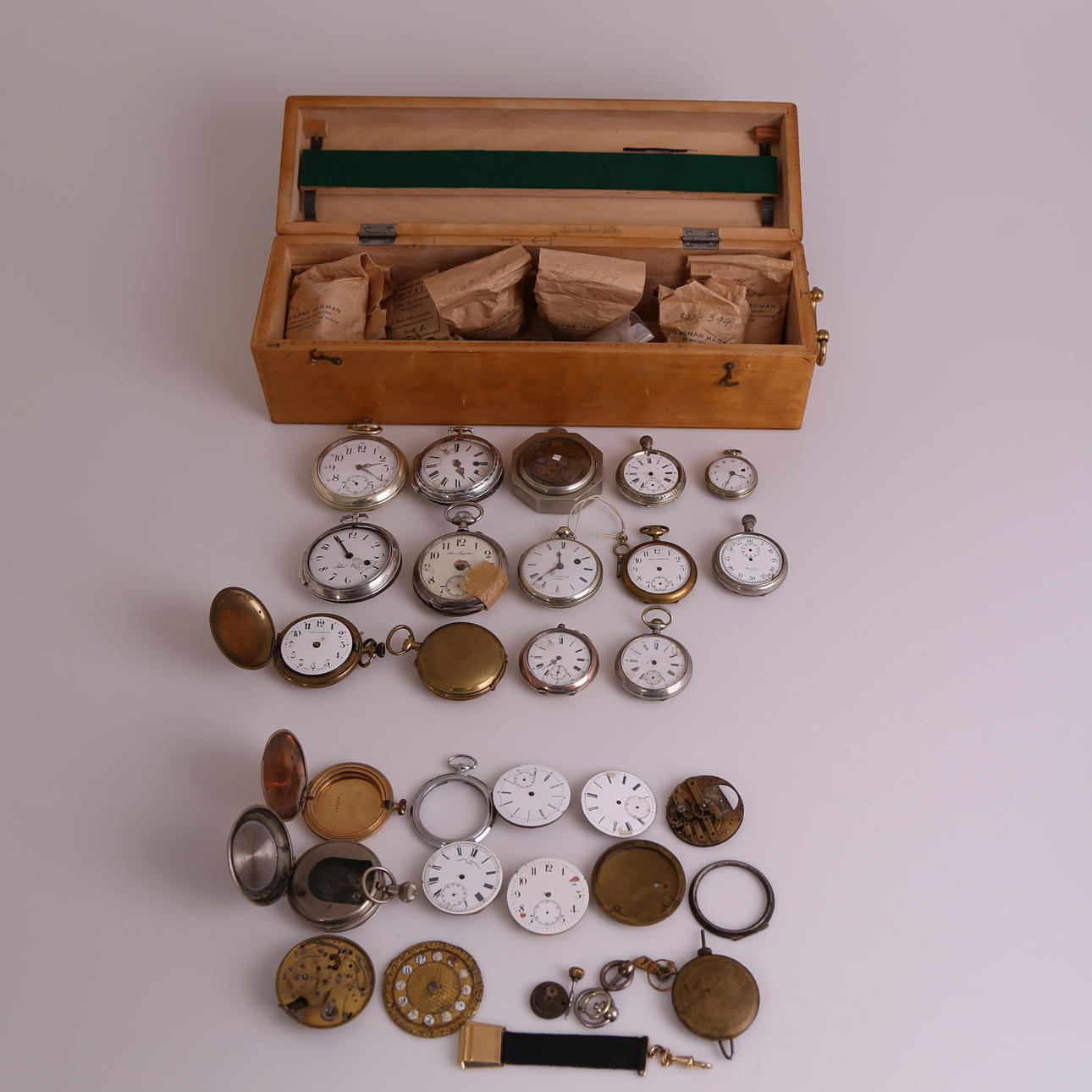 FICKUR, 14 st, defekta + FICKURSGLAS + RESERVDELAR till fickur.