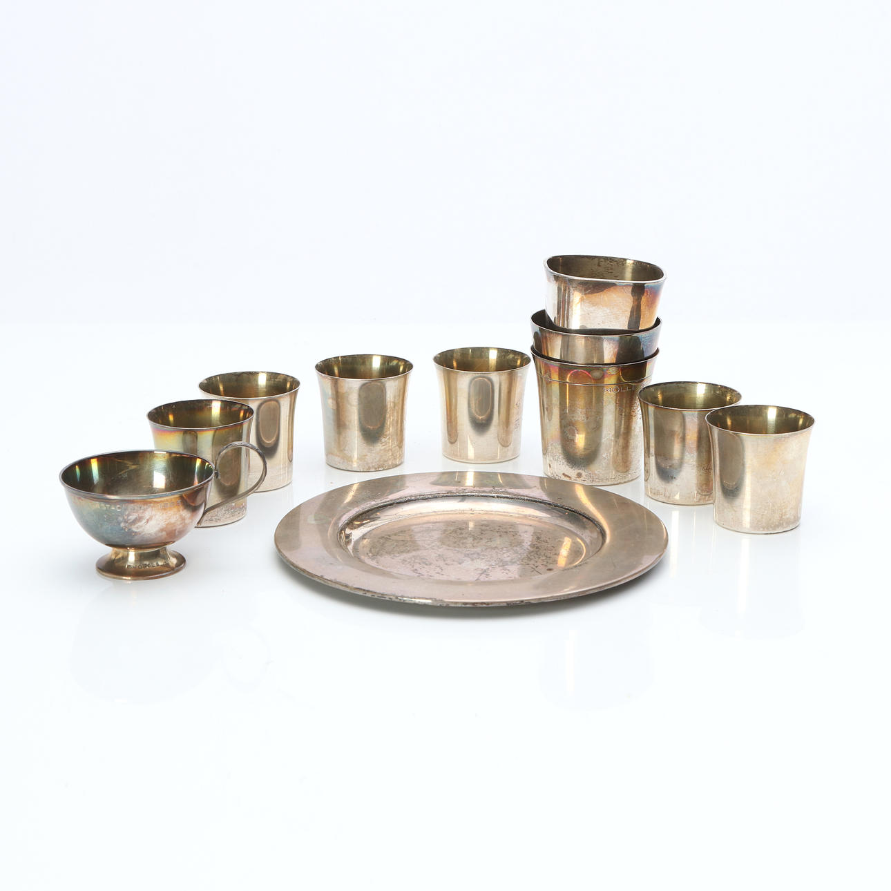 PARTI SILVER, 11 DELAR. Vikt ca 525 gram.