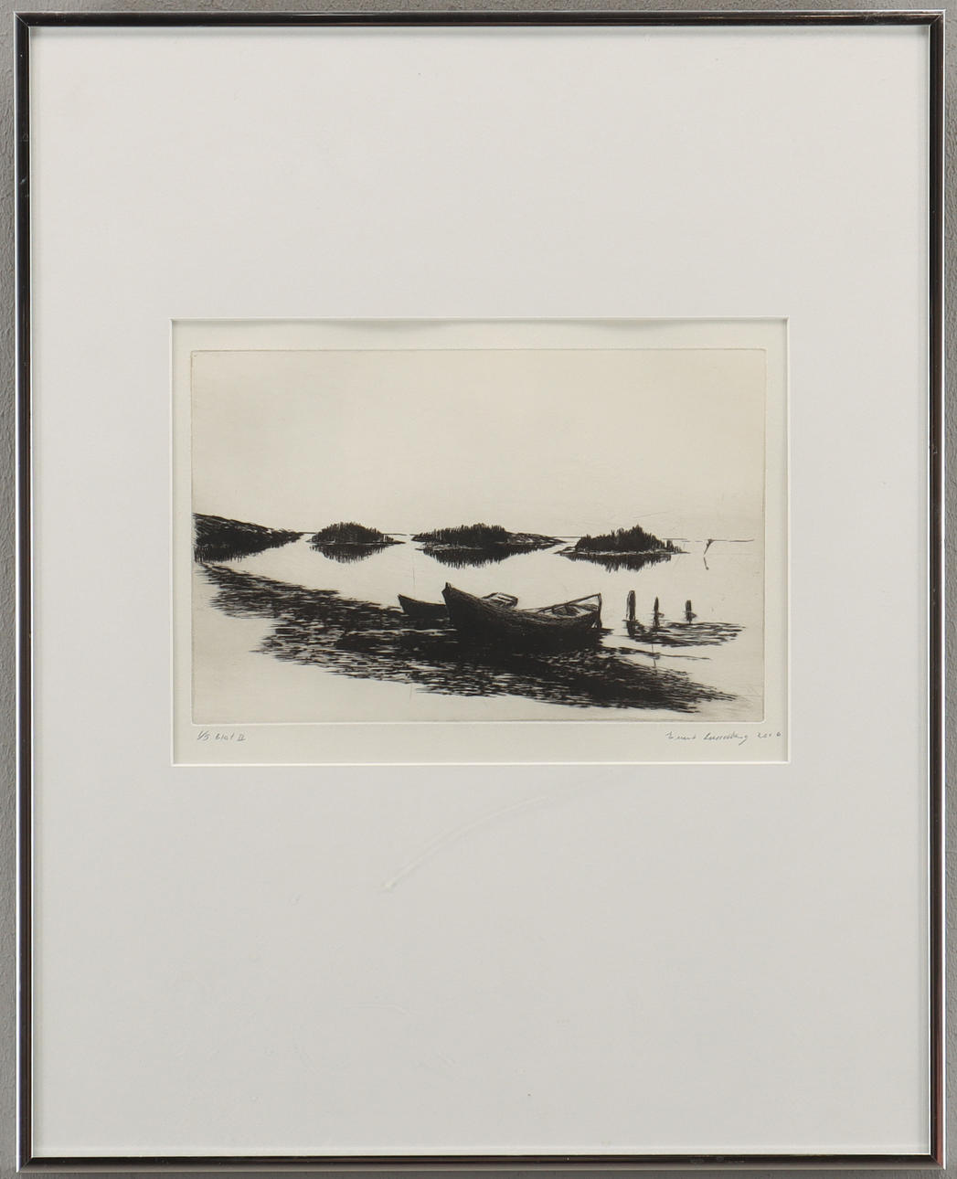 EVERT LUNDBERG etching, 1/5 signed.