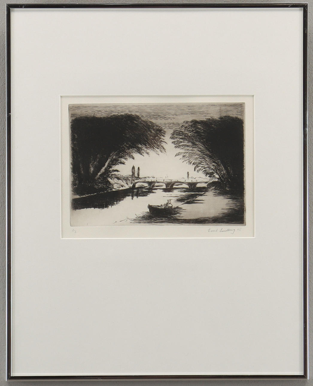 EVERT LUNDBERG etsning, 1/5 signerad.