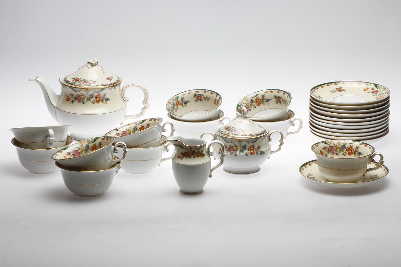 TESERVIS, 14 delar, porslin, KPM, Tyskland, 1900-tal.