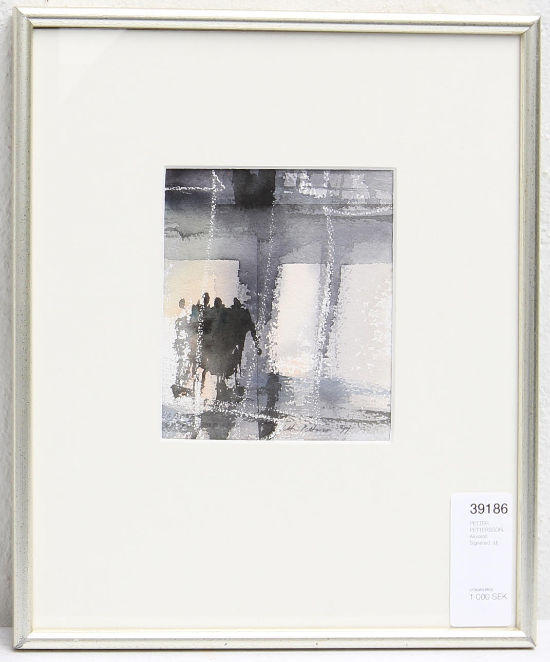 PETTER PETTERSSON. Akvarell. Signerad.
