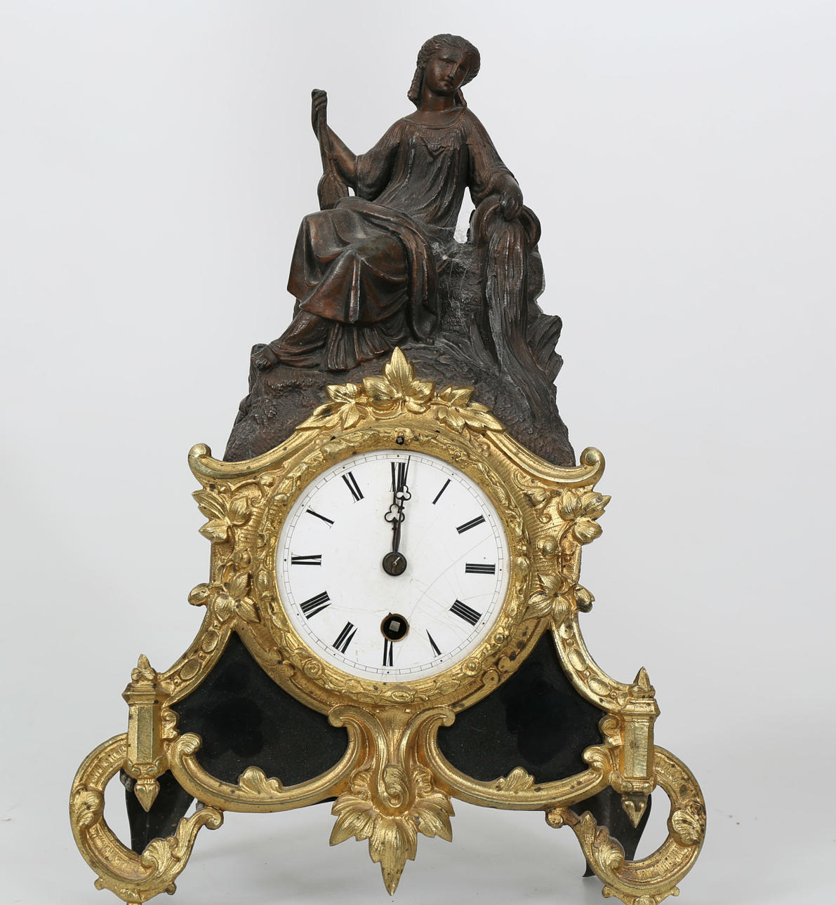 BORDSUR, metall, delvis förgyllt, 1800-tal.