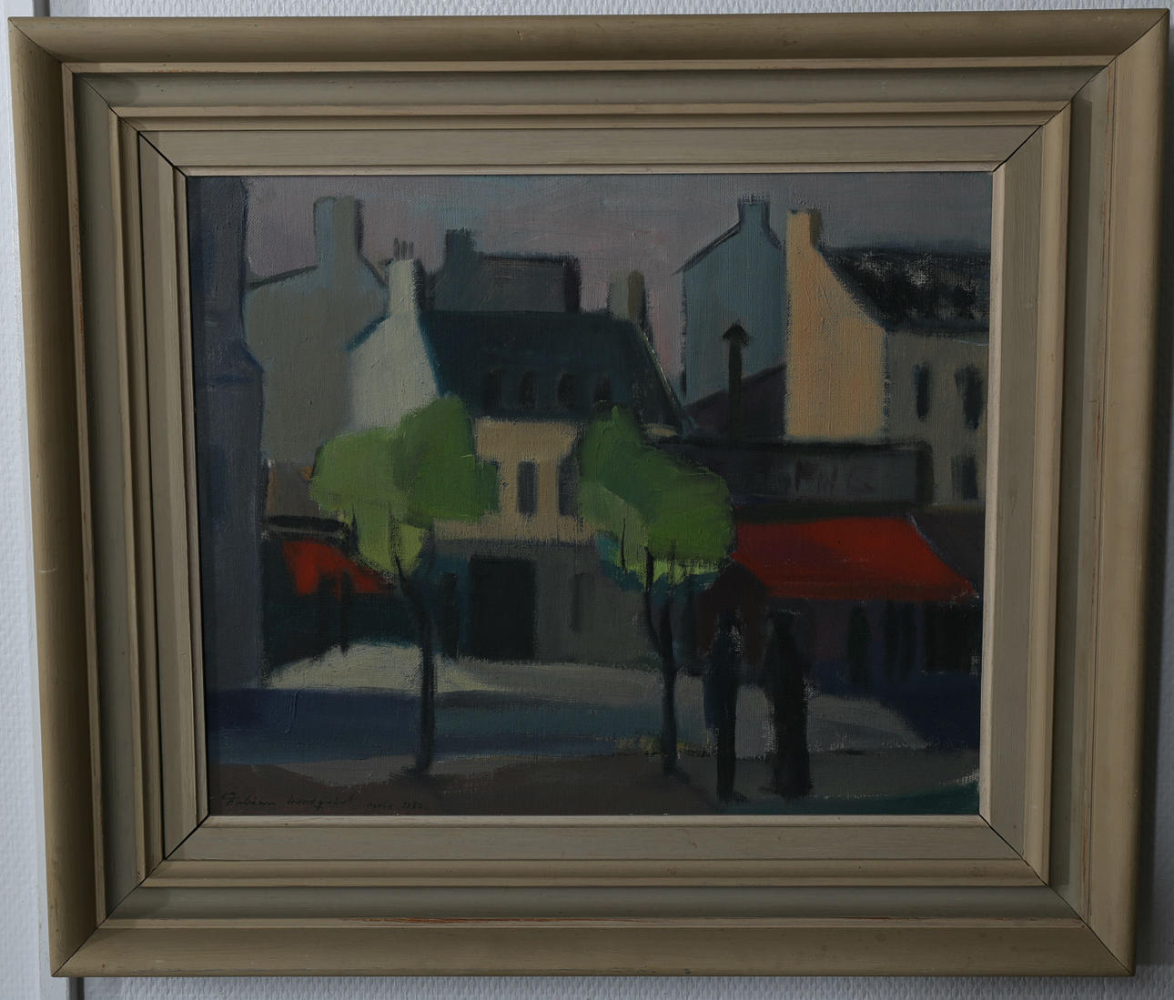 FABIAN LUNDQVIST. Olja på duk, Gatubild, signerad, daterad Paris 1950.