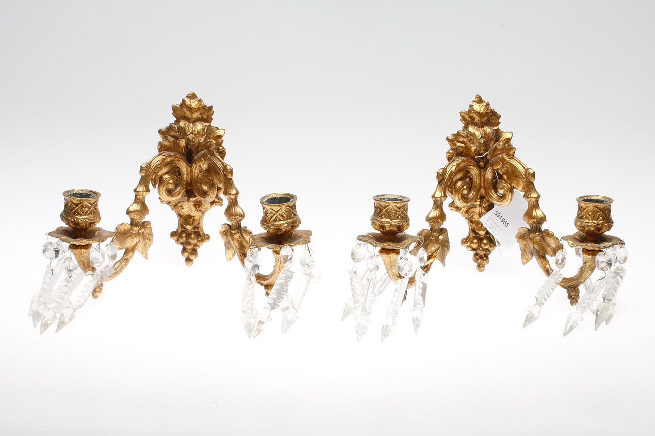 APPLIQUER, ett par, nyrokoko, sent 1800-tal.