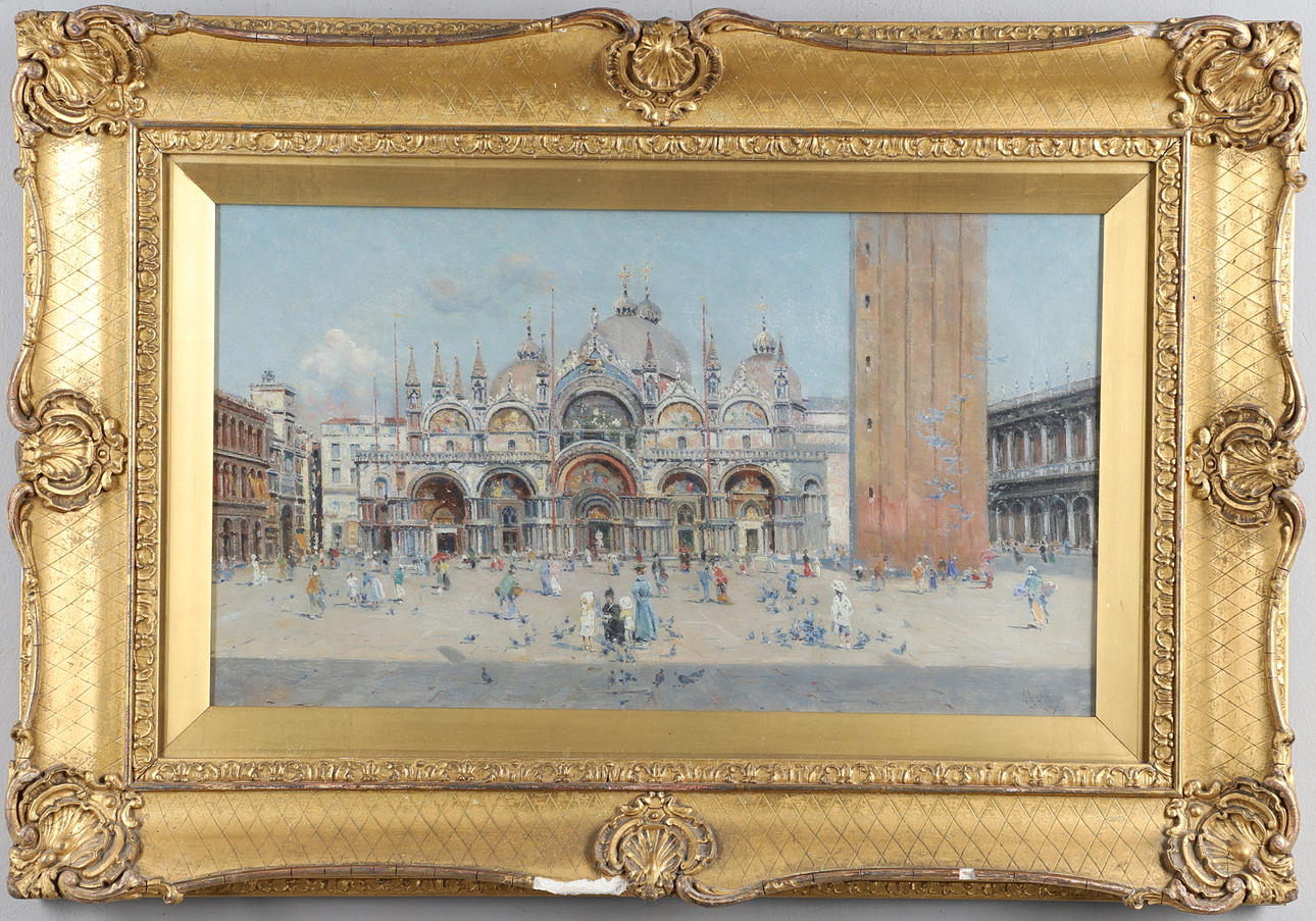 ANTONIO MARIA REYNA MANESCAU (1859-1937). VENICE: PIAZZA S. MARCO.
