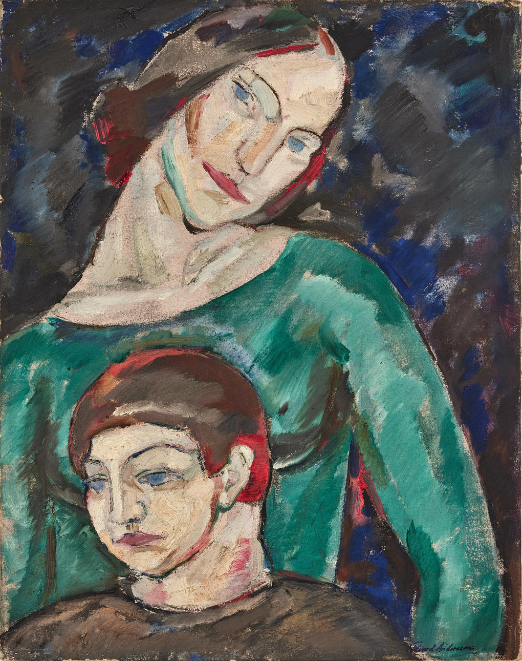 EDVARD ANDERSSON. Mother and son.