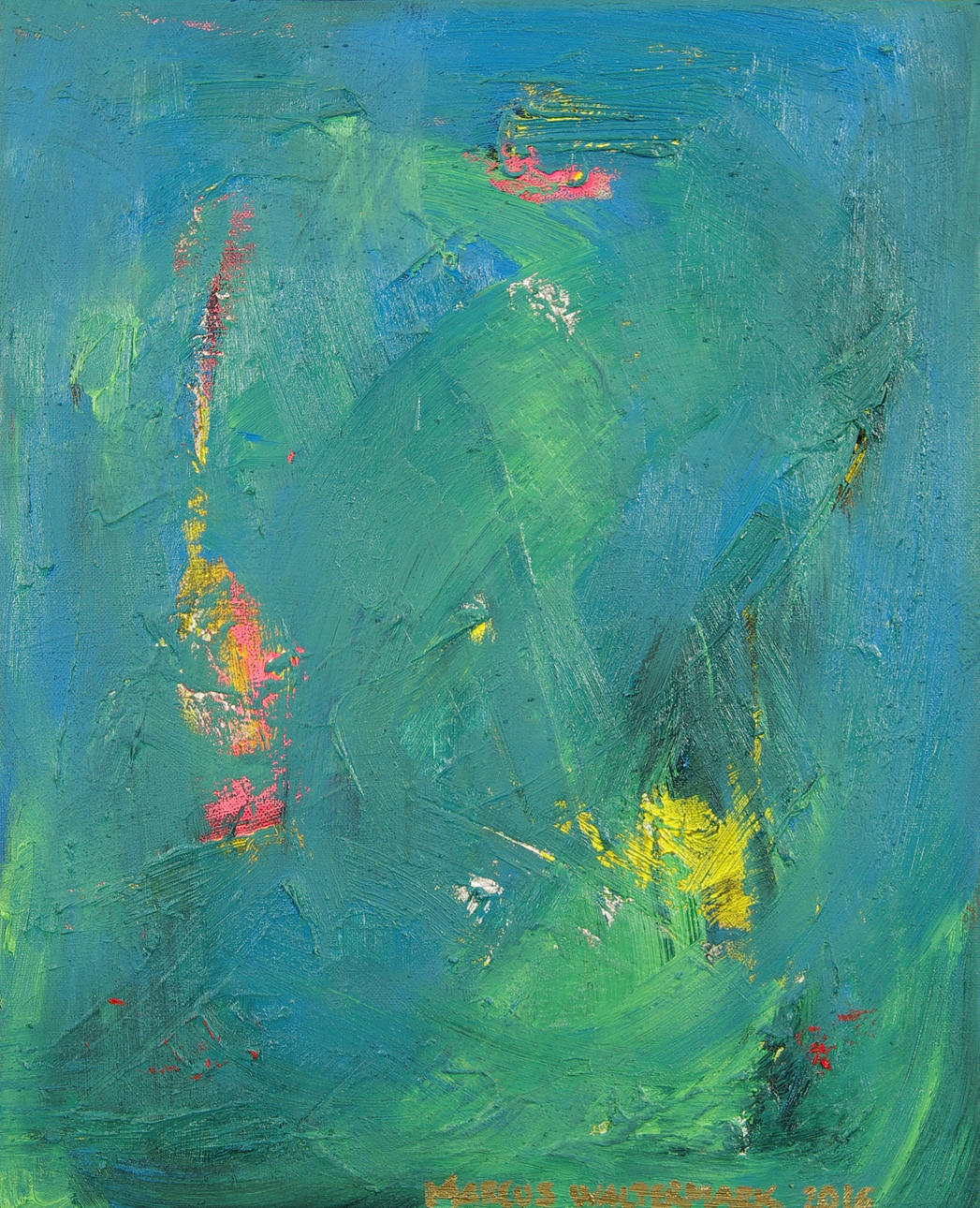 MARCUS WALTERMARK. "Home of the elves", olja/akryl, signerad 2016.