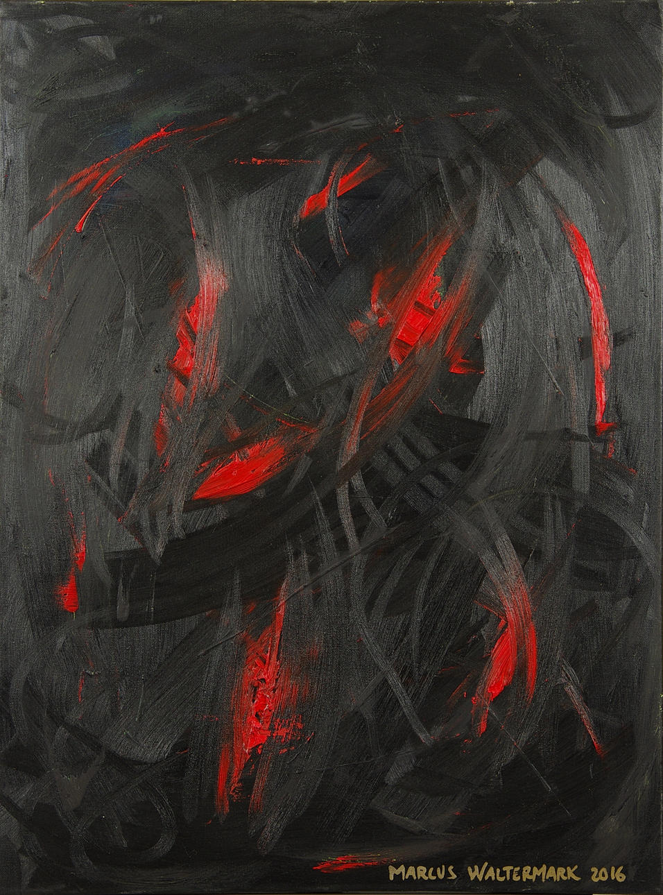 MARCUS WALTERMARK. "Dragon eyes", olja/akryl, signerad 2016.