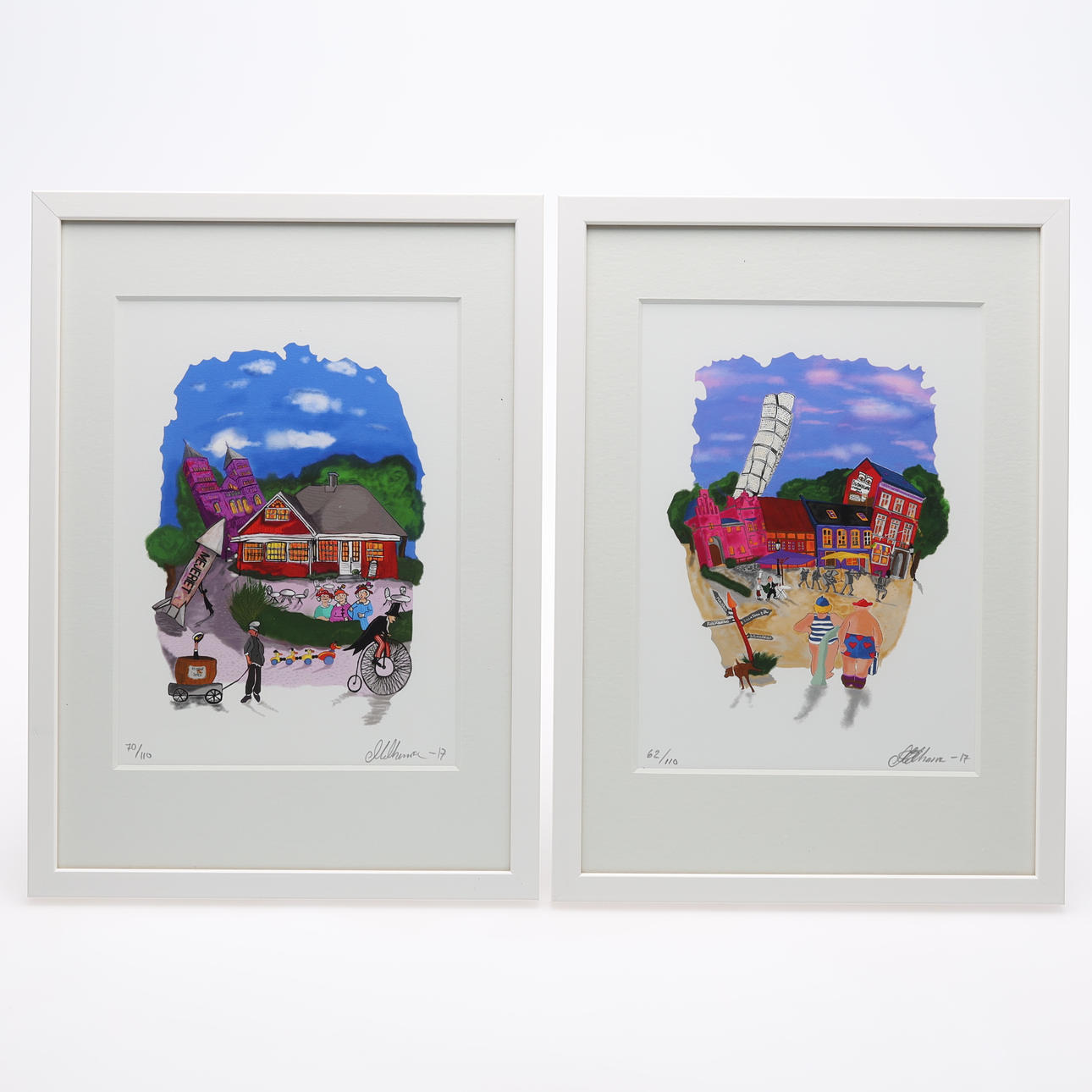 MATS MILHAMRE. LITHOGRAPHIES, 2 pieces, signed.