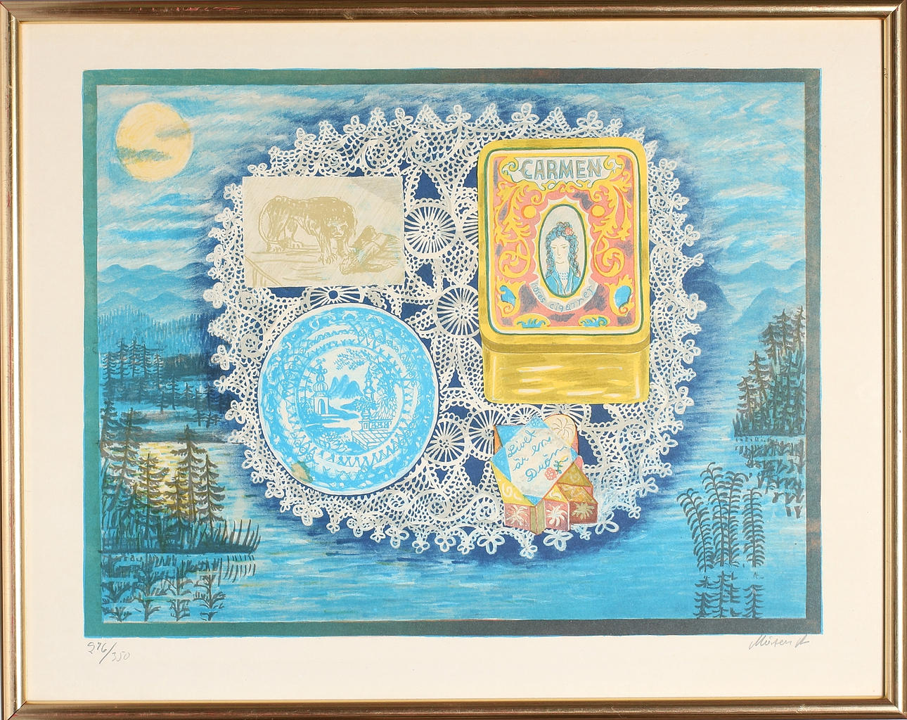 MÅRTEN ANDERSSON. "La vita è un sogne", litografi, signerad och numrerad 296/350.