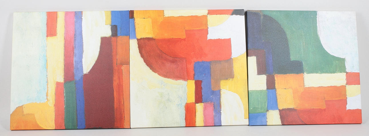 Graphics, 3 pieces, on canvas, IKEA “Pjätteryd”. August Macke.