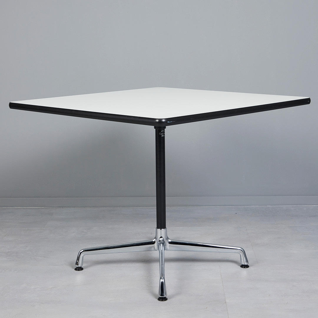 CHARLES UND RAY EAMES. for Vitra, table/dining room table, model 'Contract', HPL, steel, aluminium, plastic, designed in 1968, Germany.