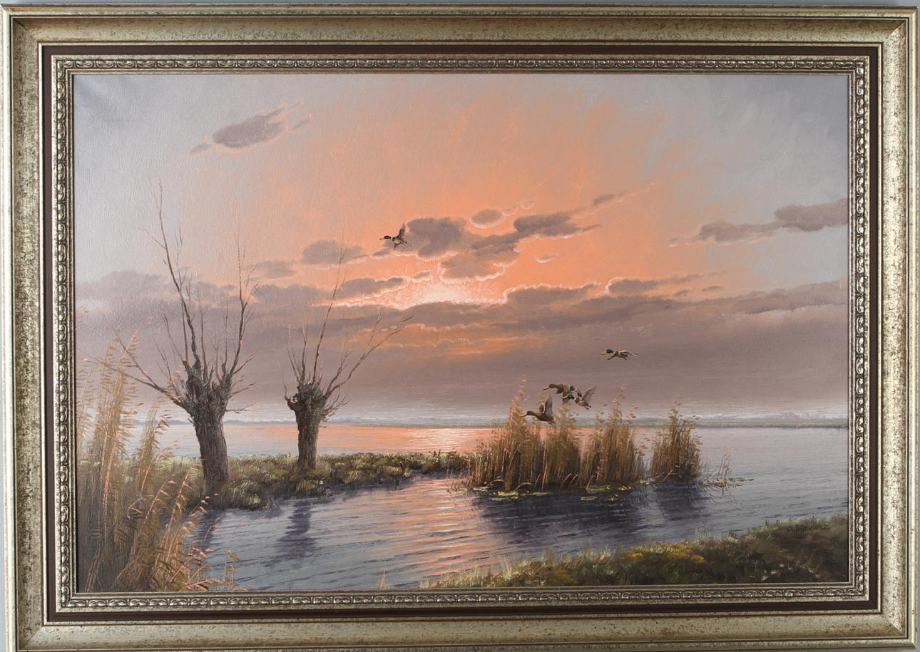 GIEN BROUWER. olja på duk, signerad.