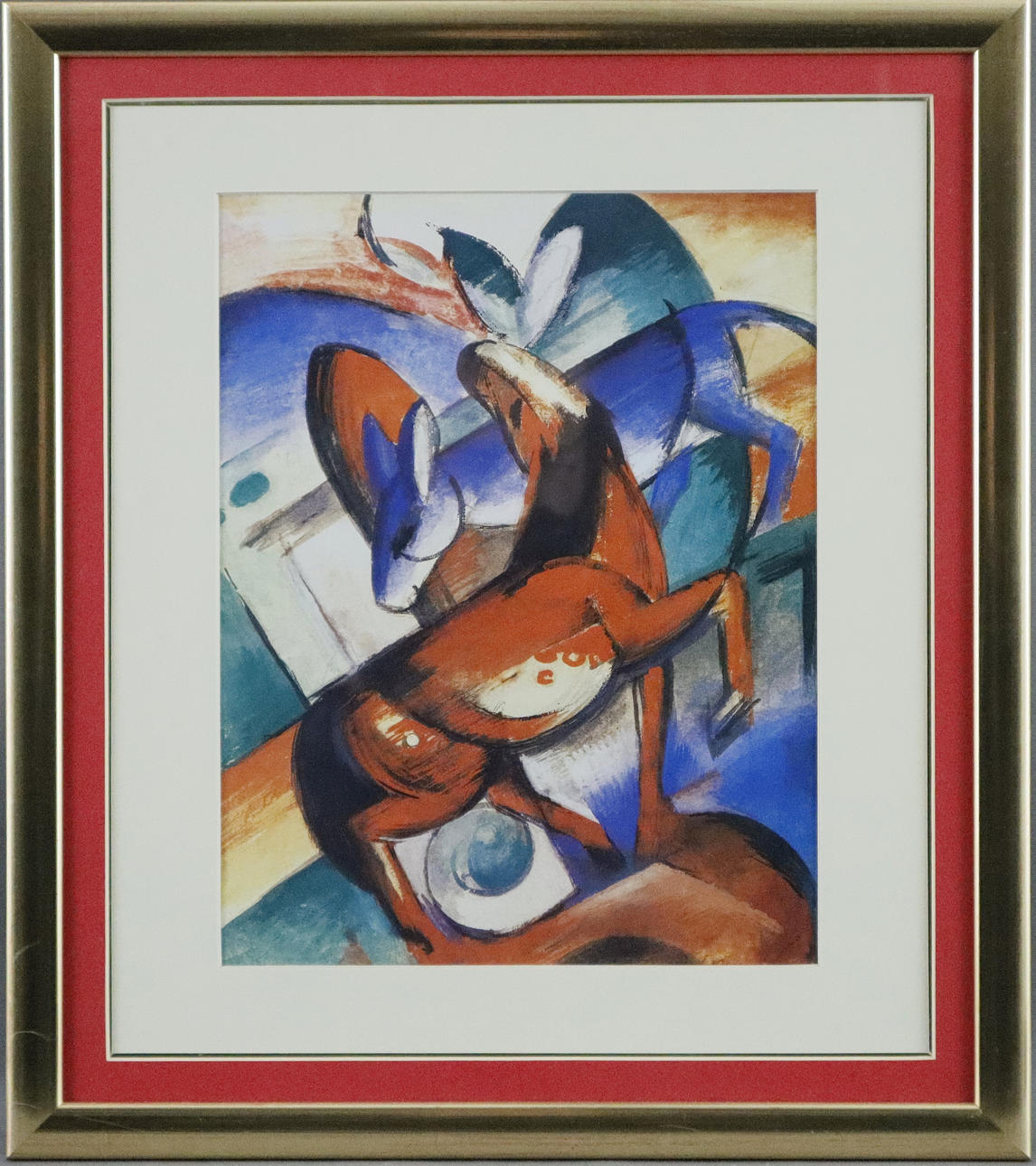 MARC, FRANZ. NACH. - Pferd und Esel, Offsetdruck.