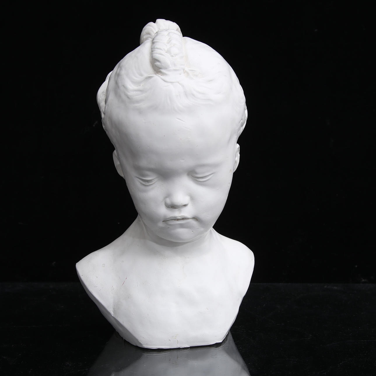 FRANÇOIS-JACQUES SALY 1717-1776. Efter. Gipskopia efter byst av ung flicka, 1900-talets andra hälft.