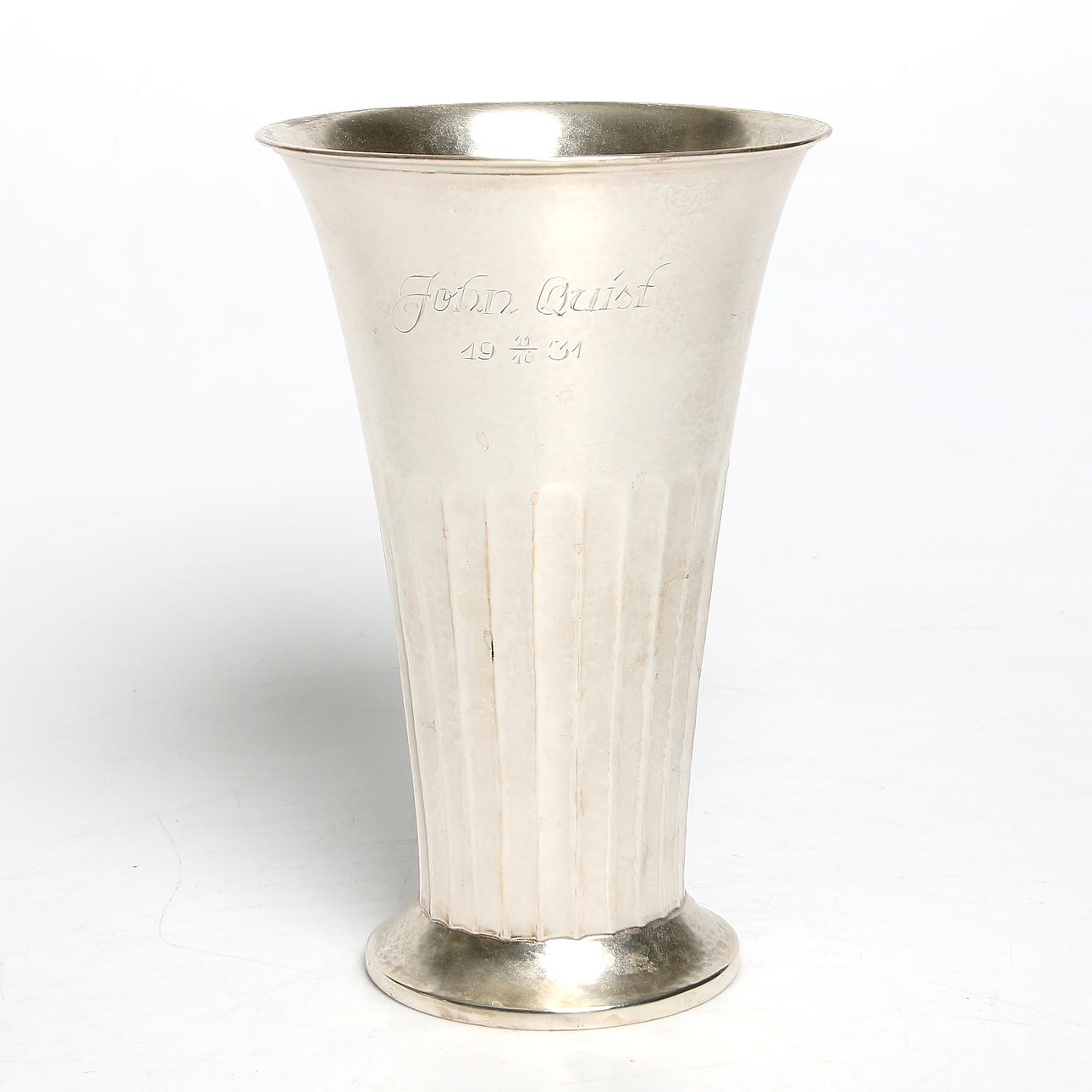 POKAL, silver, EM. O. Möller, Malmö, 1924. Vikt 341 gram.