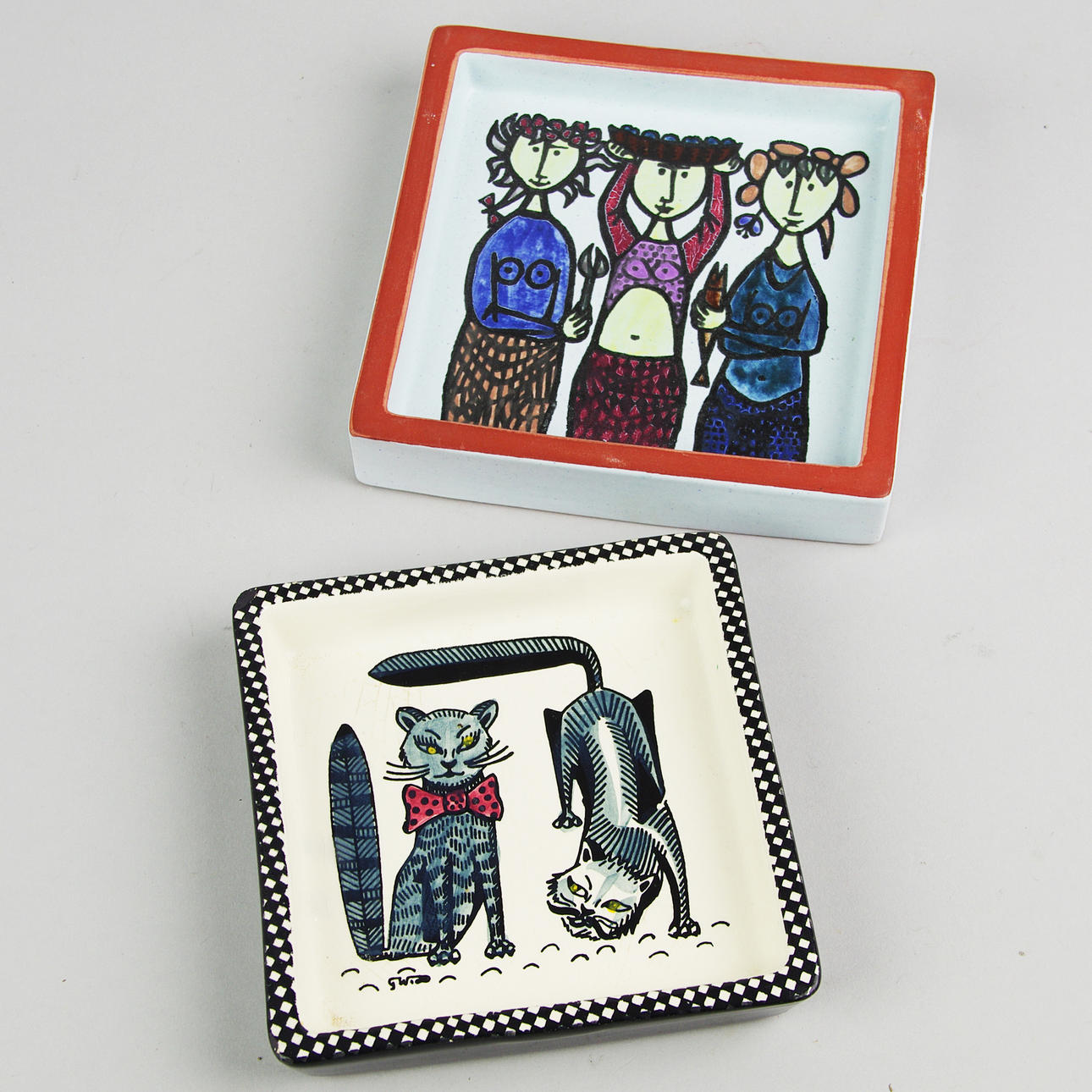 FAT, 2 stycken, porslin/keramik, bl.a. Karneval, Stig Lindberg, Gustavsberg Studio.