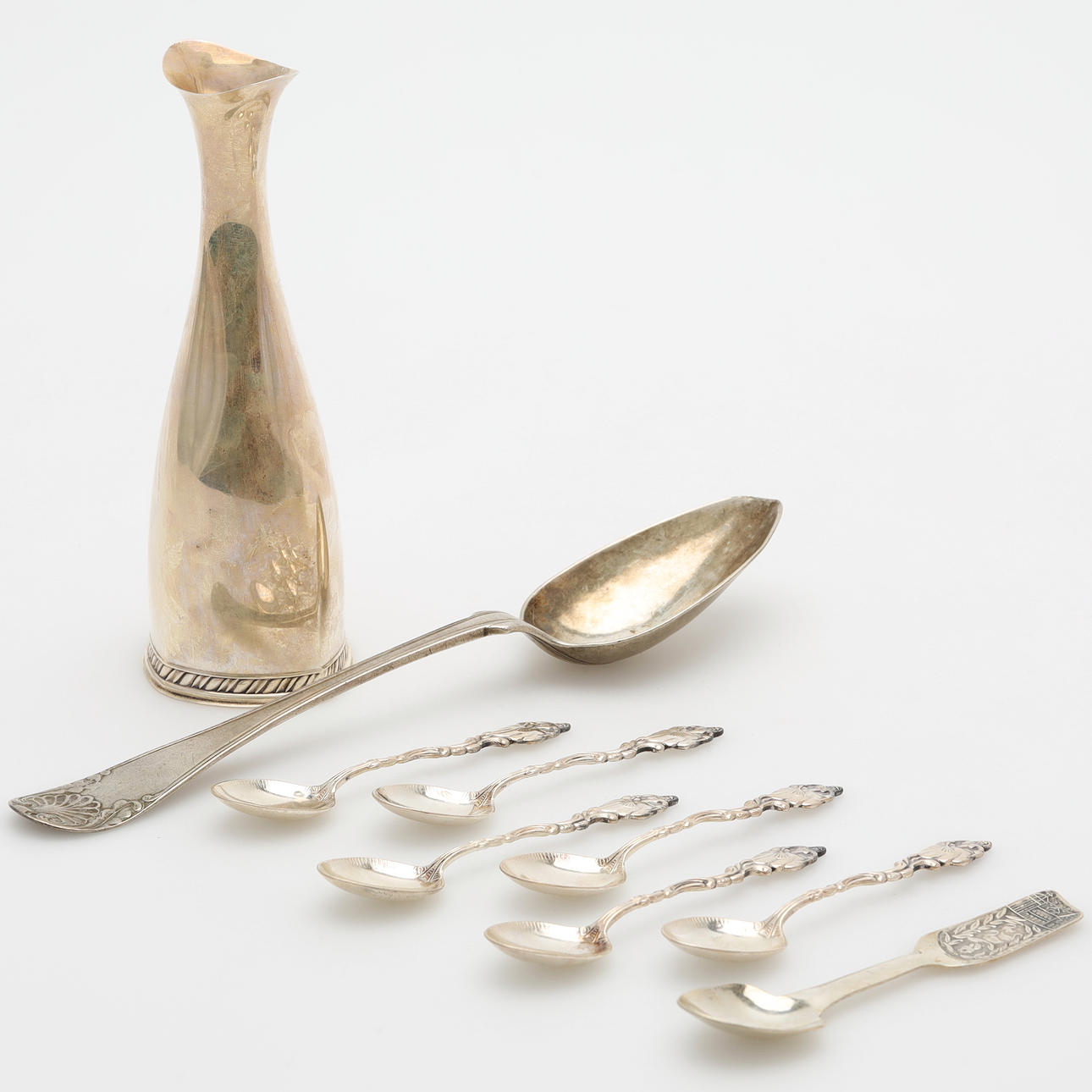 COLLECTION SILVER, 10 pieces, silver, weight 201 grams.