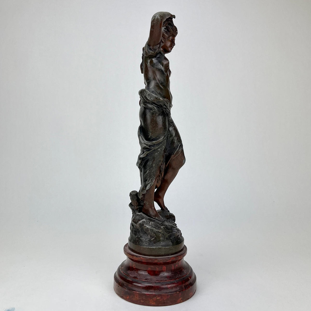 AFTER AUGUSTE MOREAU. Sculpture, bronze patinated zinc. Art