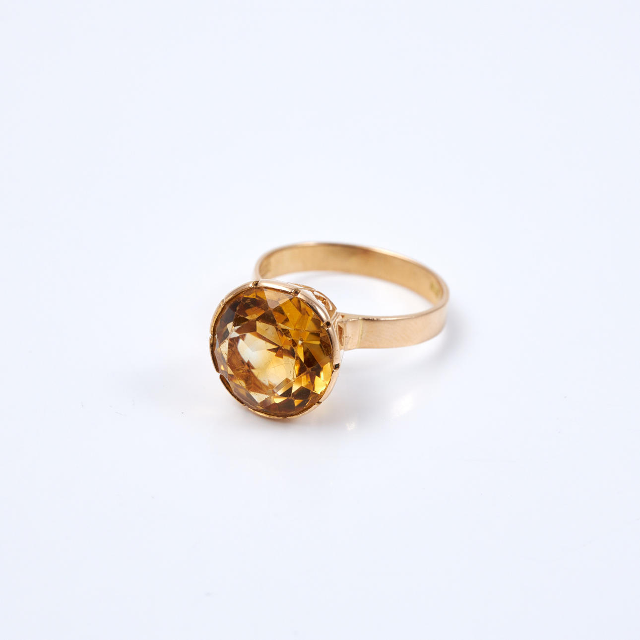 RING, 18 k guld, fasettslipad citrin, Stigbert för Heribert Engelbert ...