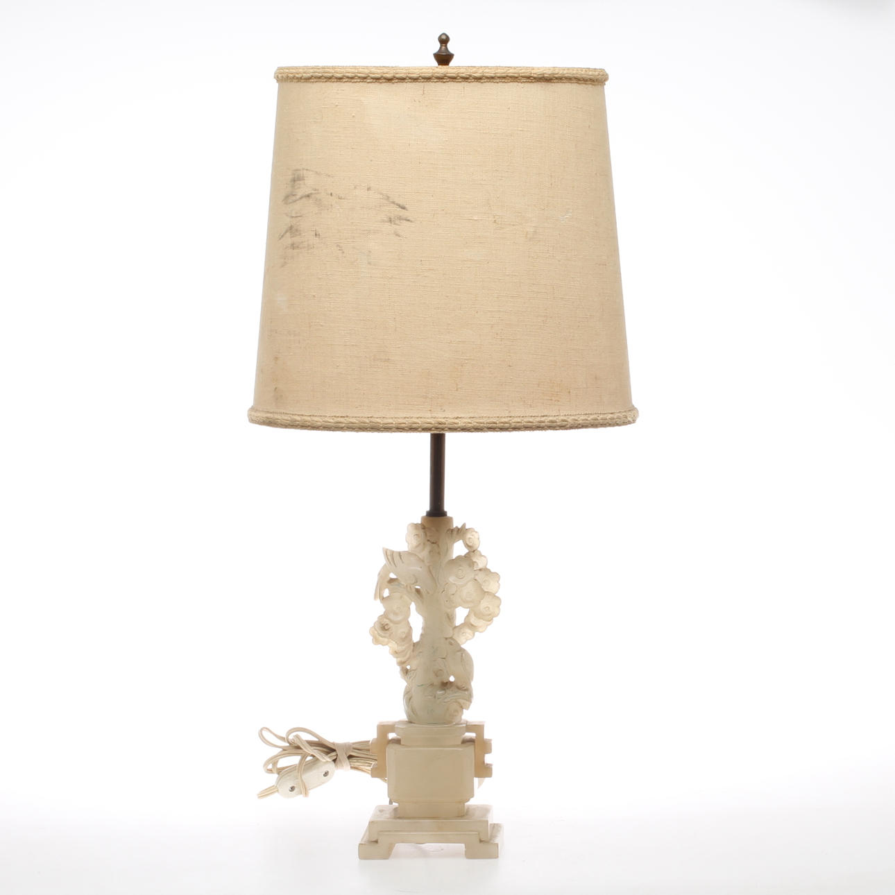 BORDSLAMPA, alabaster, Italien, 1900-tal.