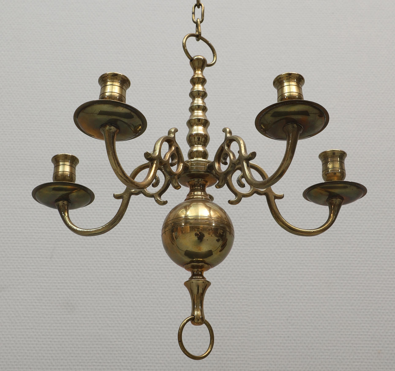LJUSKRONA, mässing, 5-armad, 1900-tal. Belysning & Lampor - Ljuskronor ...