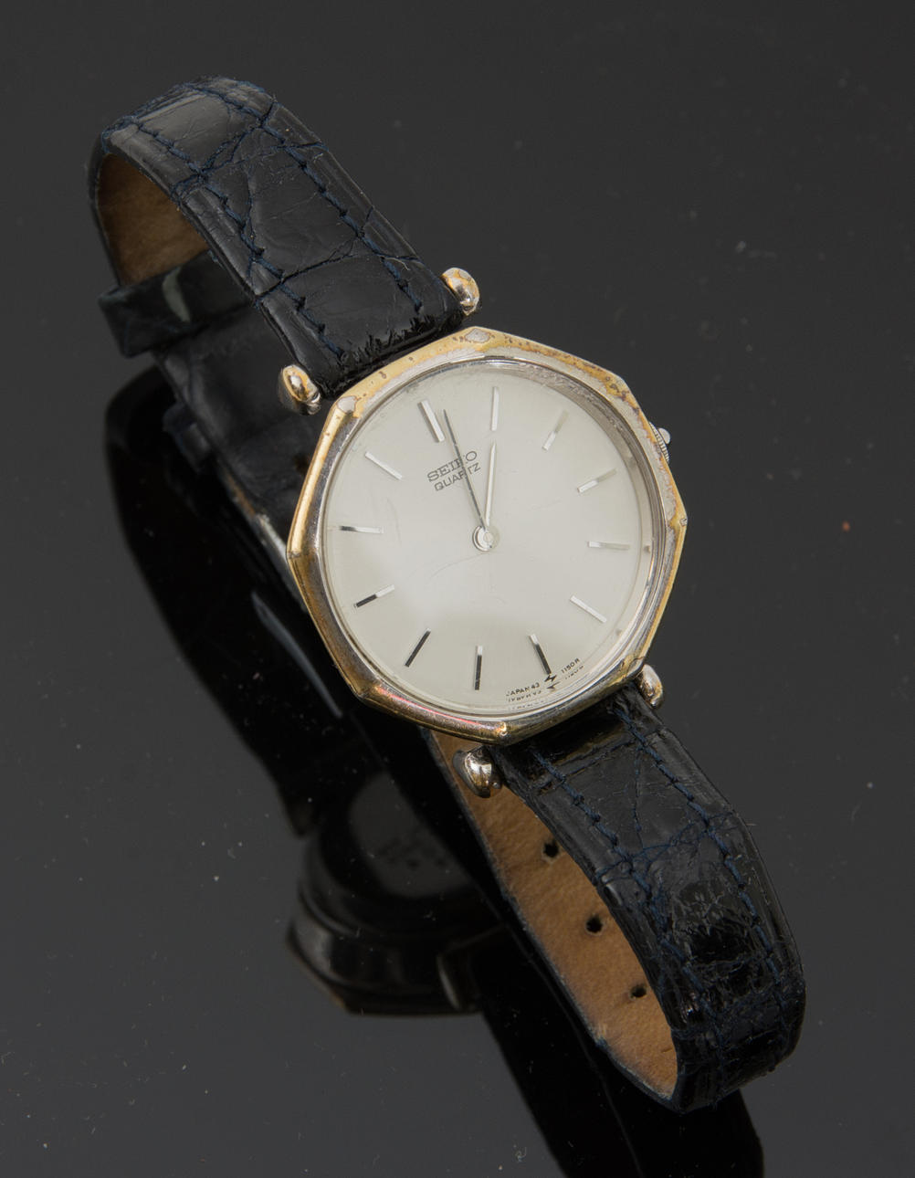SEIKO. Quartz Uhr, Lederarmband.