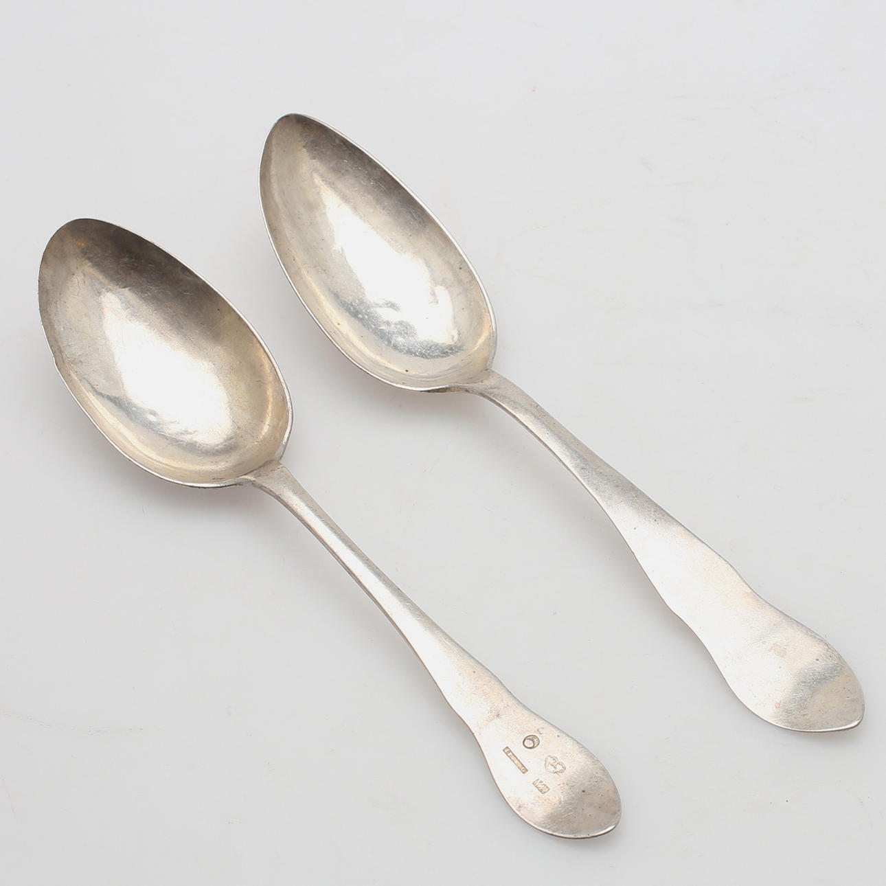 SKEDAR, 2 st, Johan Petter Berg, Uppsala, 1805 samt 1806, vikt 75 gram.