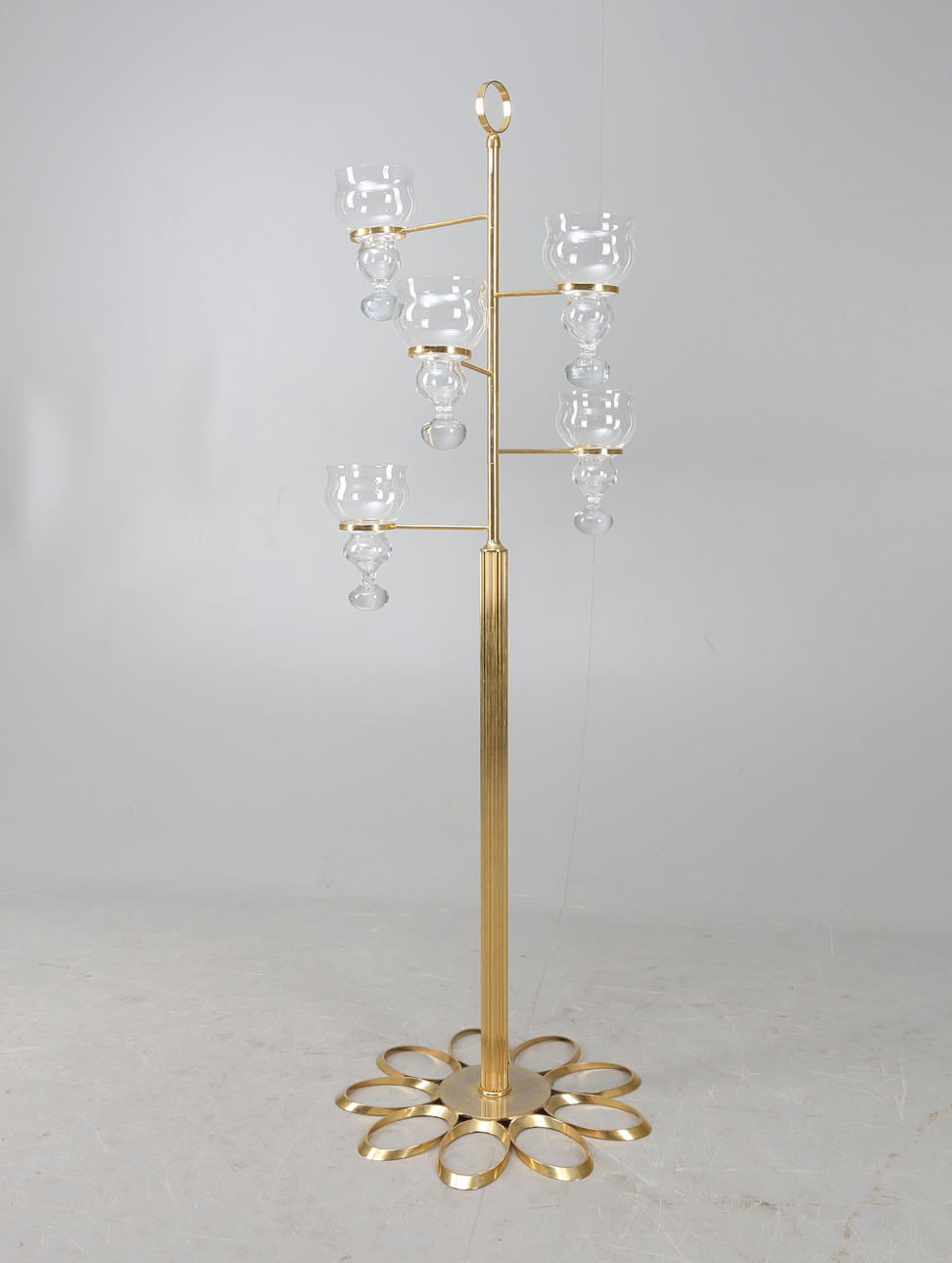 GOLVLJUSSTAKE, förgylld mässing, 1900-tal.